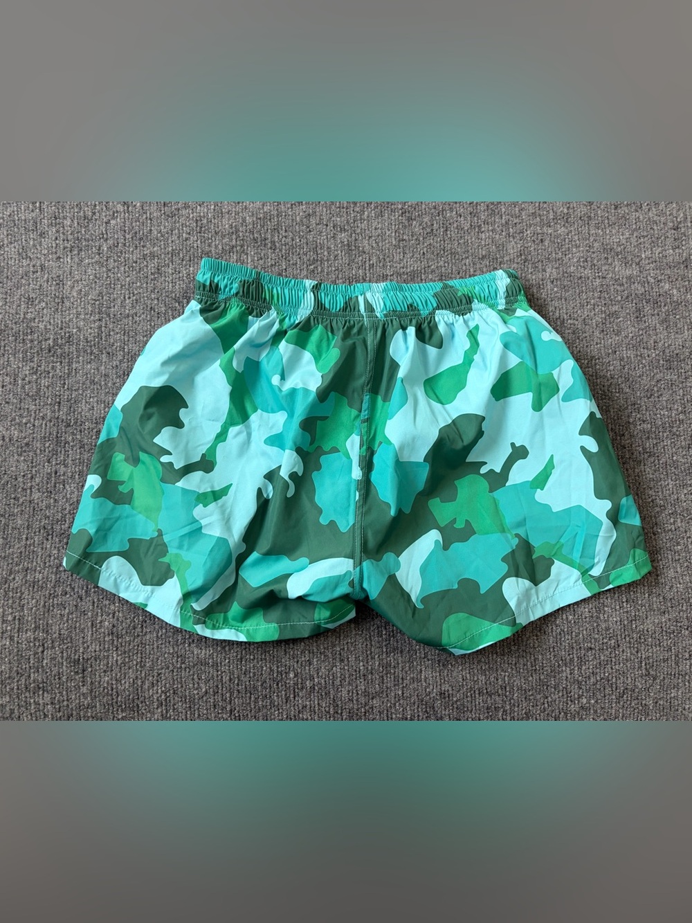 Modus Vivendi Mens M Swim Shorts Green Aqua Camo Made in Greece NWOT - Picture 3 of 6